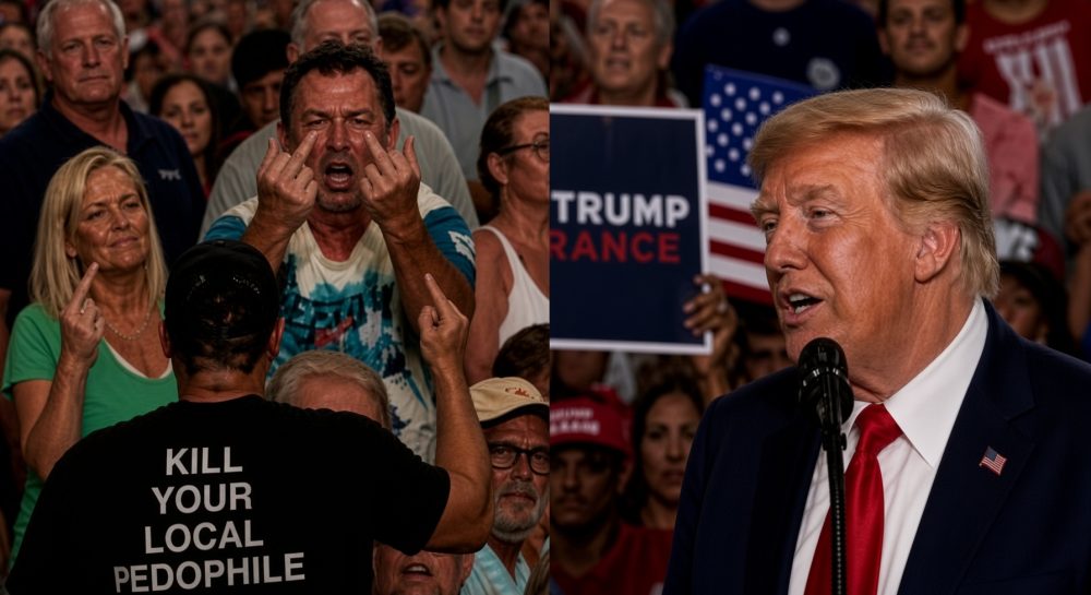 Trump rally protest