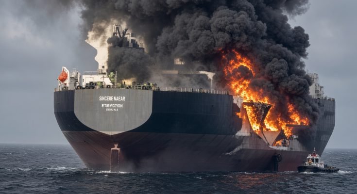 USS Spruance Iranian cargo ship