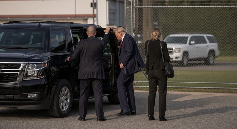 Trump fall Air Force One